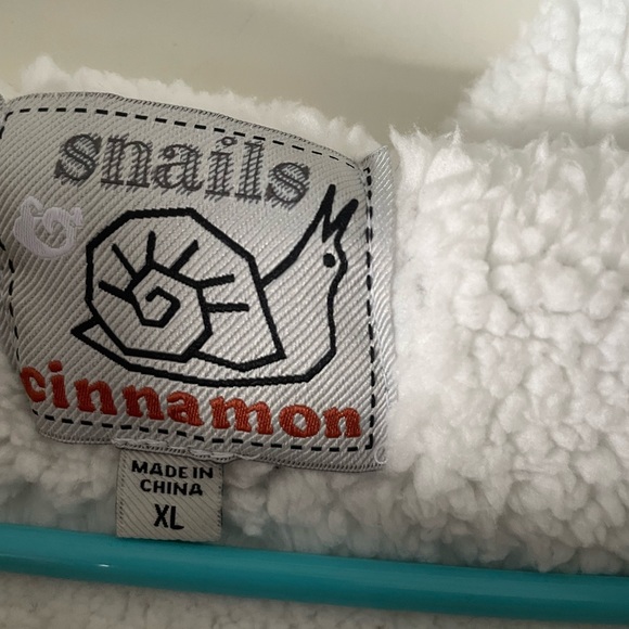 Women Snails and Cinnamon Extra Cozy Fleece Lined Cardigan Size XL - Picture 4 of 5